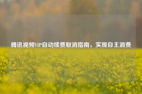 腾讯视频VIP自动续费取消指南,实现自主消费