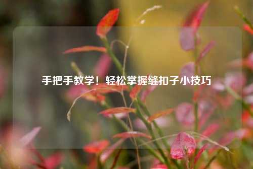 手把手教学!轻松掌握缝扣子小技巧