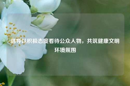 倡导以积极态度看待公众人物,共筑健康文明环境氛围