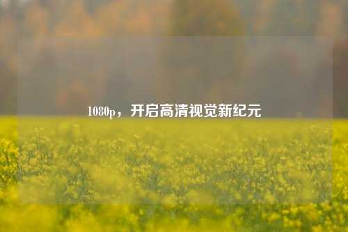 1080p,开启高清视觉新纪元