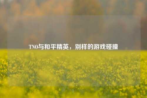 TNO与和平精英,别样的游戏碰撞