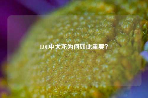 LOL中大龙为何如此重要?