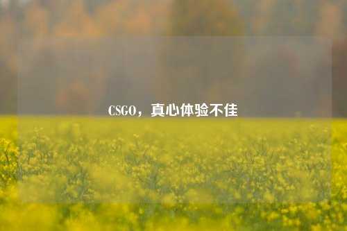 CSGO,真心体验不佳