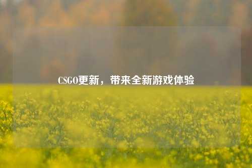 CSGO更新,带来全新游戏体验