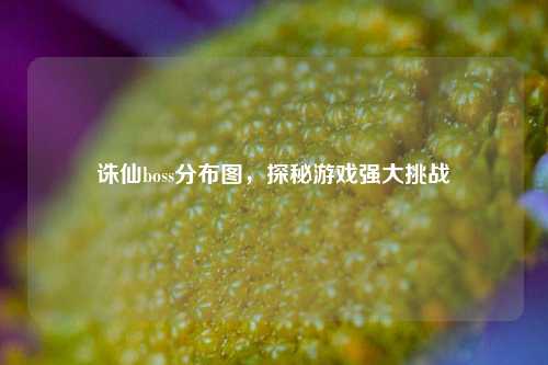 诛仙boss分布图,探秘游戏强大挑战