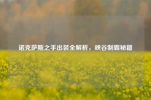 诺克萨斯之手出装全解析,峡谷制霸秘籍