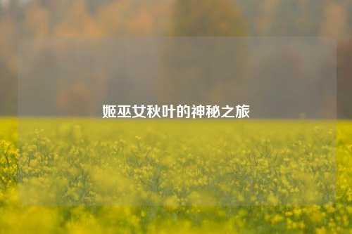 姬巫女秋叶的神秘之旅