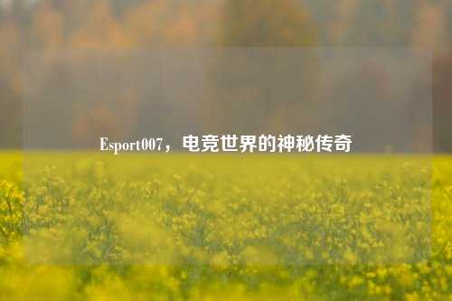 Esport007,电竞世界的神秘传奇
