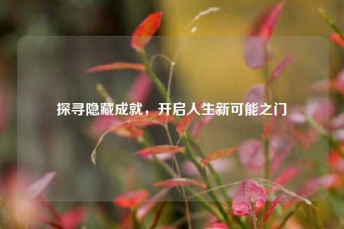 探寻隐藏成就,开启人生新可能之门