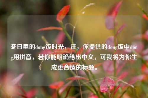 冬日里的dong饭时光,注,你提供的dong饭中dong用拼音,若你能明确给出中文,可我将为你生成更合适的标题。