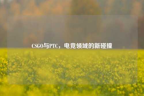 CSGO与PTC,电竞领域的新碰撞