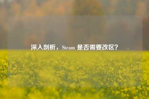 深入剖析,Steam 是否需要改区?