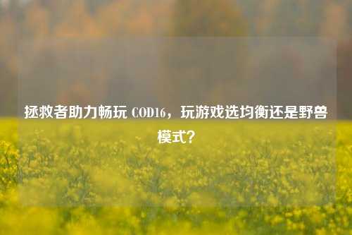 拯救者助力畅玩 COD16,玩游戏选均衡还是野兽模式?