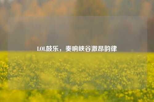 LOL鼓乐,奏响峡谷激昂韵律