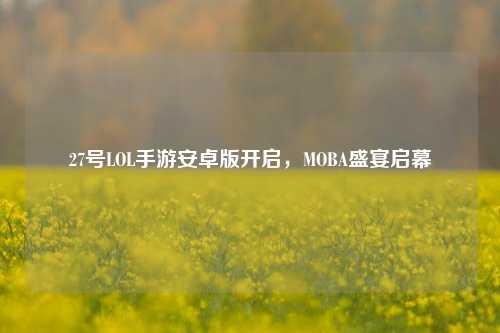 27号LOL手游安卓版开启,MOBA盛宴启幕