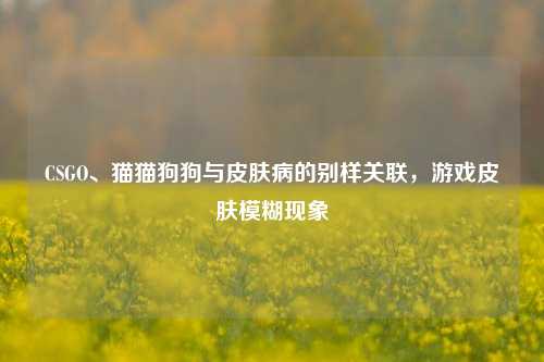CSGO、猫猫狗狗与皮肤病的别样关联,游戏皮肤模糊现象