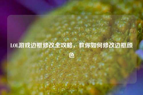 LOL游戏边框修改全攻略,教你如何修改边框颜色