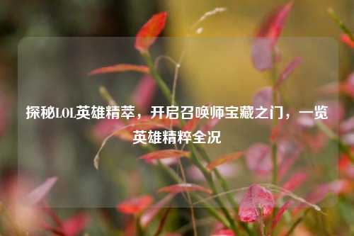 探秘LOL英雄精萃,开启召唤师宝藏之门,一览英雄精粹全况