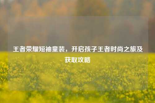 王者荣耀短袖童装,开启孩子王者时尚之旅及获取攻略