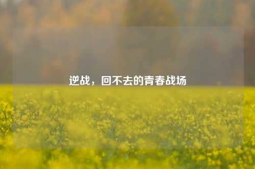 逆战,回不去的青春战场