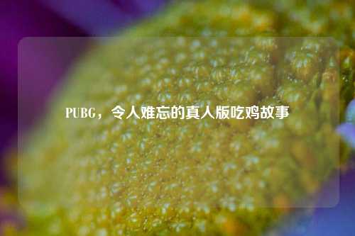 PUBG,令人难忘的真人版吃鸡故事