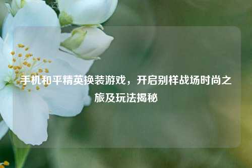 手机和平精英换装游戏，开启别样战场时尚之旅及玩法揭秘