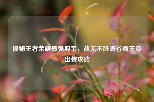 揭秘王者荣耀最强典韦,战无不胜峡谷霸主及出装攻略