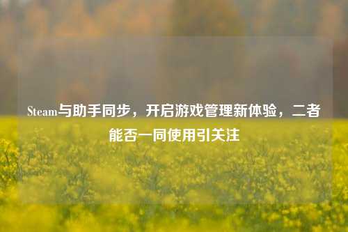Steam与助手同步,开启游戏管理新体验,二者能否一同使用引关注