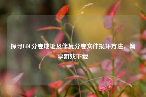探寻LOL分卷地址及修复分卷文件损坏方法,畅享游戏下载